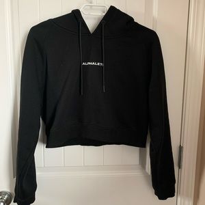 Alphalete Black Cropped Hoodie